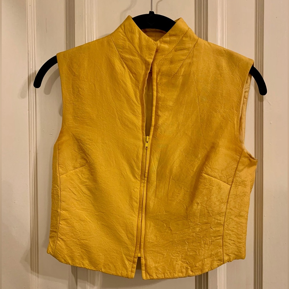 Vintage Zip-Up Cropped Vest